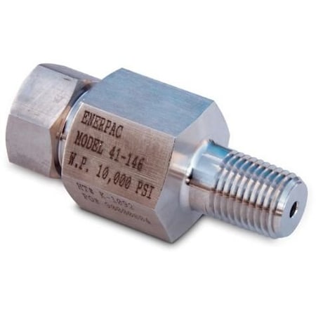 Enerpac Adaptor, 38 F Cone To 38 M Nptf 41166